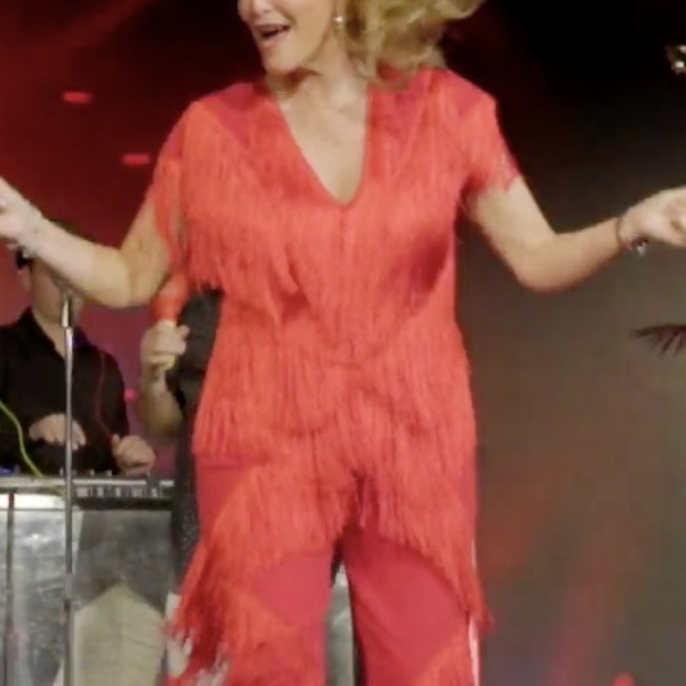 Red Fringe Jumpsuit